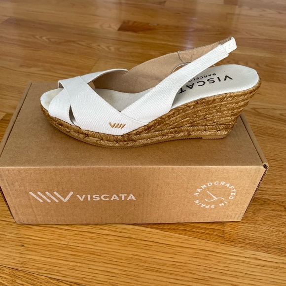Calella Canvas Slingback Wedges - Picture 2 of 8